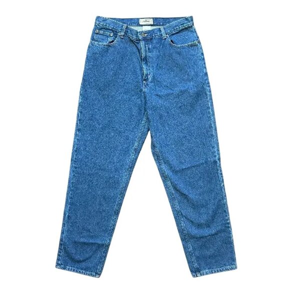 VTG 90s L.L. BEAN Classic Fit High Rise Jeans in Medium Wash SZ 10 TALL - Picture 1 of 9